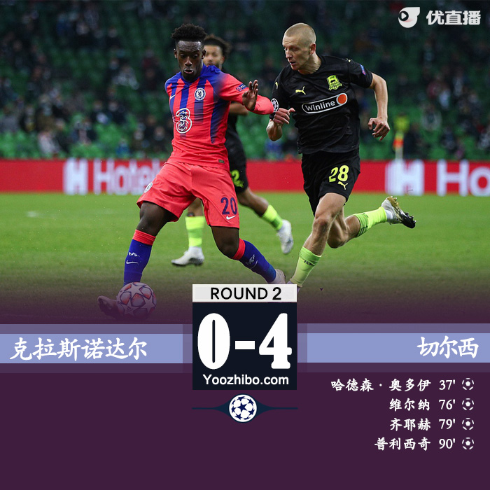 <a href=/football/zibo/chelsea/ target=_blank class=infotextkey>切尔西</a>4-0克拉斯诺达尔