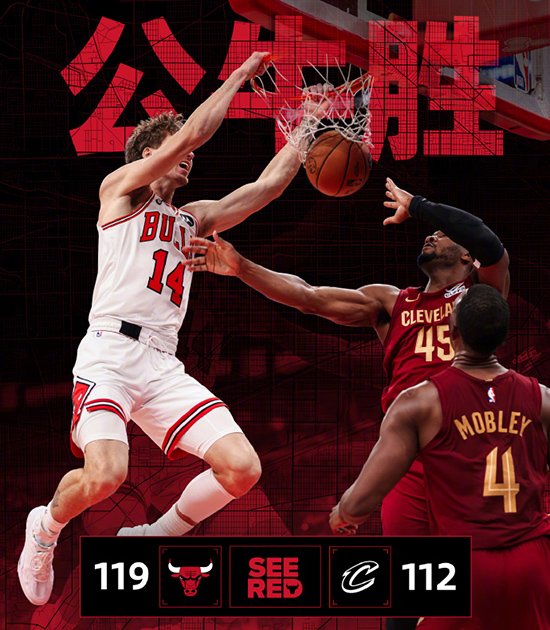 季前赛-公牛119-112力克骑士 米切尔22+6 莫布里21+5