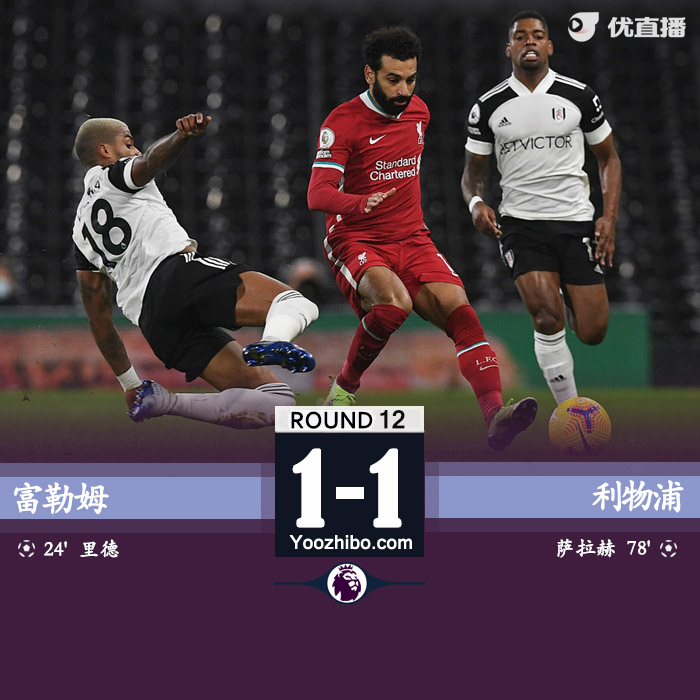 <a href=/football/zibo/liverpool/ target=_blank class=infotextkey>利物浦</a>1-1富勒姆