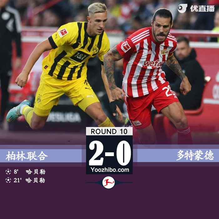 <a href=/football/zibo/dortmund/ target=_blank class=infotextkey>多特蒙德</a>0-2柏林联合 科贝尔“超巨失误”送礼哈贝勒双响