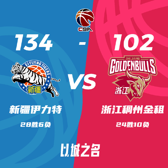 新疆134-102轻取浙江 李炎哲首秀25+5 阿不都17+11+6