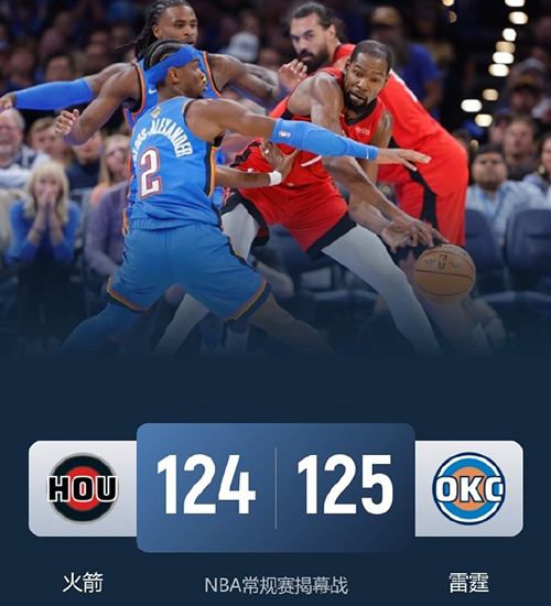 10月22日 NBA常规赛揭幕战 火箭vs雷霆 全场录像及集锦