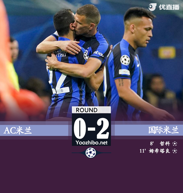 国米2-0米兰 哲科姆希塔良破门劳塔罗造点取消引争议