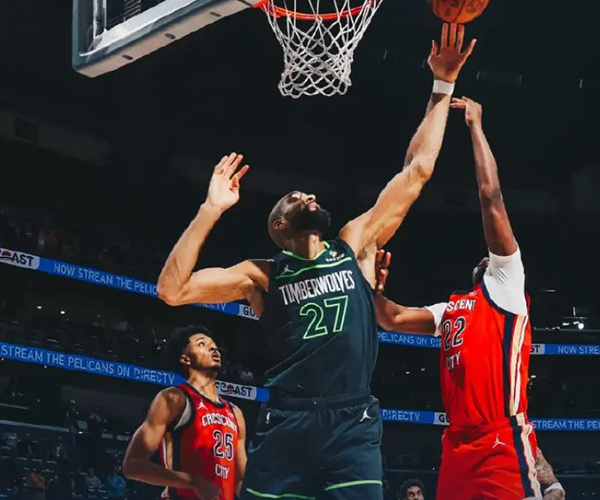 森林狼客胜鹈鹕豪取四连胜，稳居西部第六