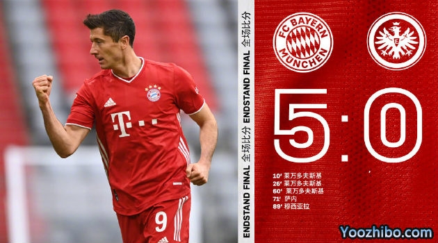 <a href=/football/zibo/bayern/ target=_blank class=infotextkey>拜仁</a>慕尼黑5-0法兰克福