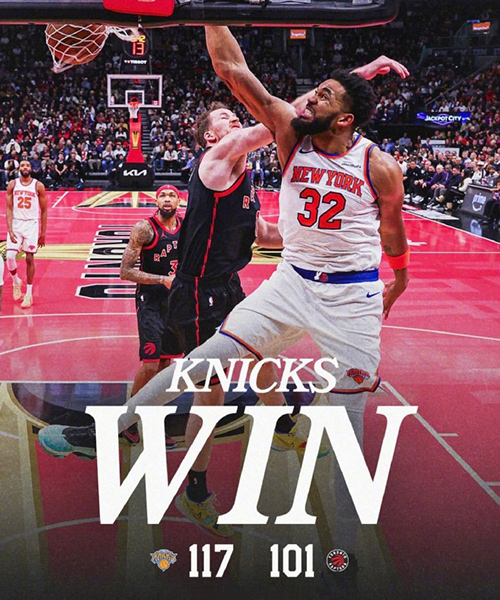 NBA杯-尼克斯117-101猛龙，英格拉姆31分，布伦森35分