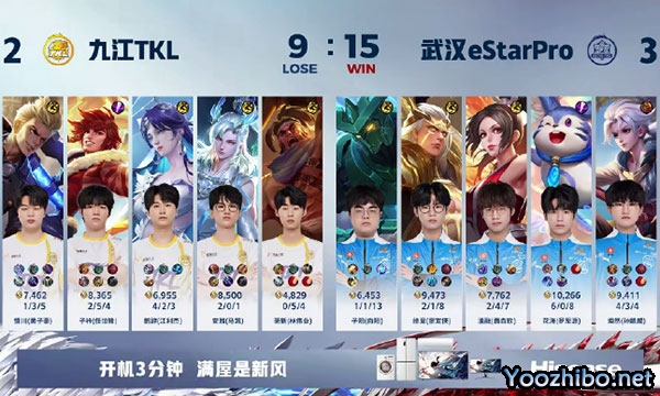 武汉eStarPro 3 - 2 九江TKL